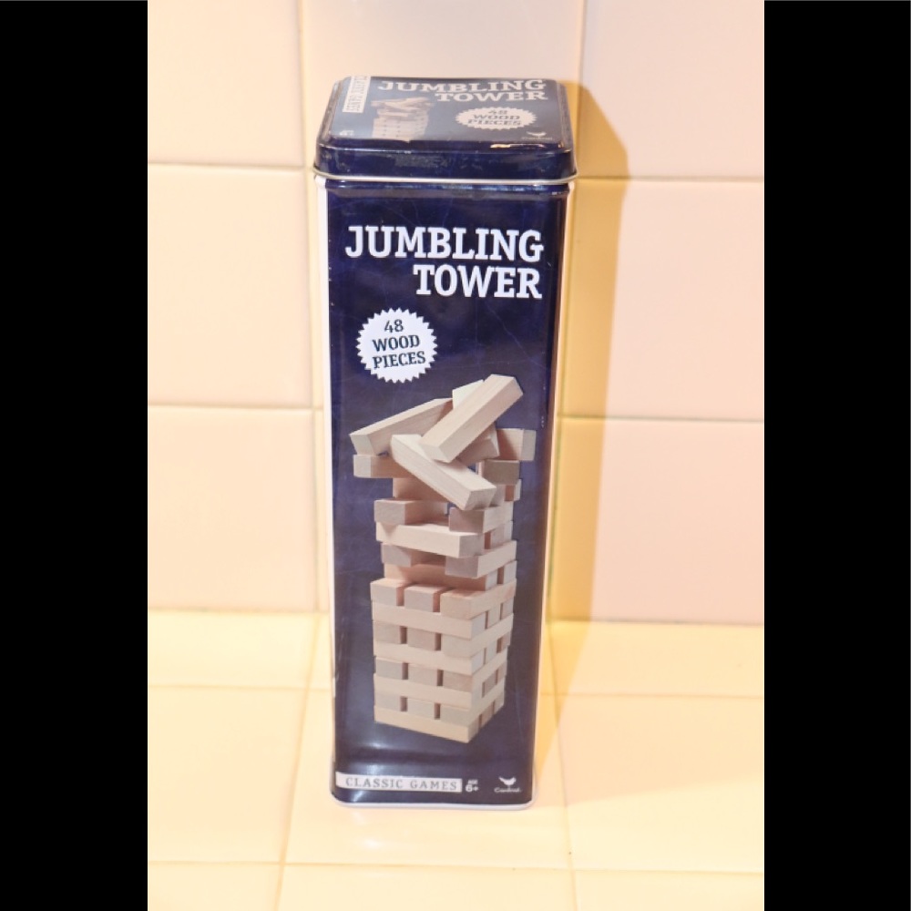 48 WOOD PIECES JUMBLING TOWER NWT